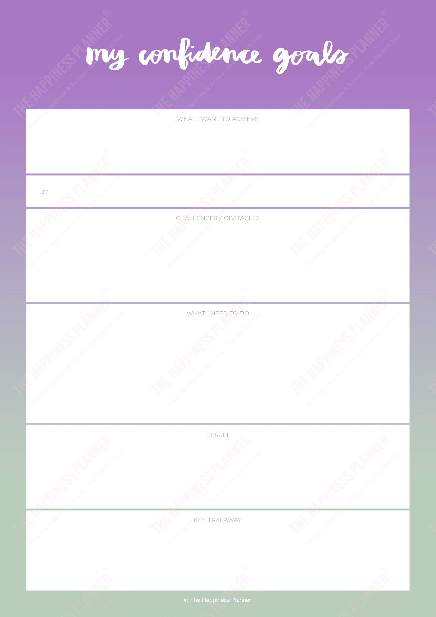Premium Printables: #Confidence - The Happiness Planner®